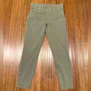 SPANX Jean-ish Olive Green Ankle Leggings